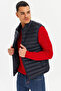 Men's Navy Blue Lined Windproof Inflatable Vest - 3