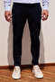 Men's Navy Blue Slim Fit Slim Fit Cotton Flexible Comfortable Chino Trousers