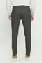 Men's Green Slim Fit Narrow Cut Dobby Flexible Casual Trousers - 7