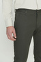 Men's Green Slim Fit Narrow Cut Dobby Flexible Casual Trousers - 6