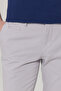 Men's Gray Slim Fit Narrow Cut Side Pocket Cotton Flexible Dobby Trousers - 3