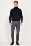 Men's Anthracite Slim Fit Slim Fit 5 Pocket Cotton Flexible Trousers - 2