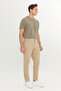 Men's Beige 360 ​​All-Way Stretch Slim Fit Slim Fit 5 Pocket Casual Trousers - 3