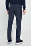 Men's Navy Blue Slim Fit Slim Fit Cotton Flexible Trousers - 6