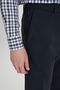 Men's Navy Blue Slim Fit Slim Fit Waist Tie Side Pocket Stretchy Casual Pants - 5