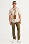 Men's Khaki Slim Fit Slim Fit Flexible Trousers - 6