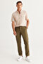 Men's Khaki Slim Fit Slim Fit Flexible Trousers - 2