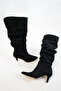 Black Suede Women's Boots 17546 - 8