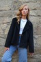 Women's Black Fleto Pocketed Lined Oversize Padded Jacket Alc-X14556 - 3