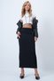 Black Belt Detailed Midi Length Sandy Skirt Alc-X14550 - 3