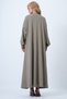 Women's Beige V-Neck Sleeveless Knitted Dress and Long Cardigan Set Alc-X14551 - 6