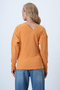 Mustard Front and Back V-Neck Asymmetrical Cut Blouse Alc-X14564 - 5