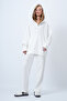 White Hooded Oversize Sweatshirt and Pants Set Alc-X12476 - 3