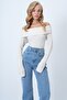 Ecru Madonna Collar Wrinkled Long Sleeve Blouse Alc-X14579 - 2