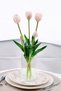 Real Textured Luxury 5 Branch Tulipa Tulip Bouquet Powder Pink - 2
