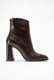 Jewel Brown Skin Women's Heeled Boots - 6