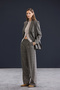 Trendyol Studio Kahverengi Ekoseli/Kareli Geniş Paça/Wideleg Dokuma Pantolon TWOAW26PL00129