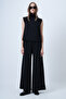 Black Turtleneck Sleeveless Blouse and Wide-Leg Pants Set Alc-X14663 - 6
