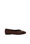 Brown Suede Women's Ballerinas 20840 - 6