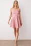Pink A-Line Jacquard Mini Stylish Evening Homecoming Dress Tprss25El00311