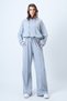 Women's Grimelange Kangaroo Pocket Crop Sweatshirt and Green Casual Cut Trousers Set Alc-X14609 - 2