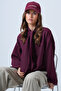 Plum Scarf Detailed Buttoned Jacket Alc-X14669 - 5