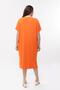 Women's Plus Size Knitted Detailed Orange Dress - 5