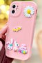 iPhone 12 Teddy Bear Patterned Cute 3D Sweet Cute Camera Protected Silicone Shape Case - 4
