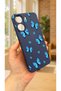 Redmi 13C Compatible Blue Butterfly Pattern Launch Soft Silicone Rubber Case with Camera Protection - 3