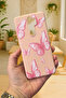 Xiaomi Redmi Note 8 Pro- Pink Butterfly Patterned Silicone Shock-Absorbing Classic Protective Rubber Case