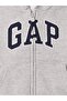 Baby Boy Gray Relaxed Logo Zip Sweatshirt - 2