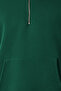 Zümrüt Yeşili Oversize/Geniş Kesim Fermuarlı Kapüşonlu İçi Polarlı Basic Sweatshirt TMNAW25SW00050 - 7