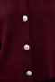 Bordo Basic Ceket Görünümlü Triko Hırka TWOAW24HI00090 - 4