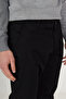 Men's Black Slim Fit Slim Fit Cotton Flexible Chino Trousers - 5
