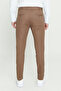 Men's Camel Slim Fit Narrow Cut Dobby Flexible Casual Trousers - 7