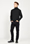 Men's Black Slim Fit Slim Fit 5 Pocket Cotton Stretchy Trousers - 3