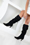 Black Suede Women's Boots 17546 - 3