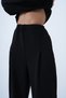 Black Crew Neck Wide Cut Blouse and Pleated Front Double Pocket Trousers Set Alc-X14553 - 6