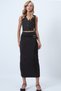 Women's Bitter Brown Belt Detailed Midi Length Sandy Skirt Alc-X14550 - 3