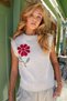 Beige Crew Neck Crochet Floral Motif Knitwear Sweater Alc-X14511 - 3