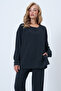 Anthracite Crew Neck Long Sweatshirt and Ribbed Pants Set Alc-X14599 - 3