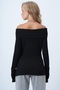 Black Madonna Collar Wrinkled Long Sleeve Blouse Alc-X14579 - 6