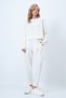 Ecru Crew Neck Wide Cut Blouse and Pleated Front Double Pocket Trousers Set Alc-X14553 - 4