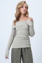 Stone Madonna Collar Wrinkled Long Sleeve Blouse Alc-X14579 - 3