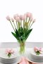 Real Textured Luxury 5 Branch Tulipa Tulip Bouquet Powder Pink