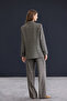 Trendyol Studio Çok Renkli Ekoseli/Kareli Rahat Kalıp Dokuma Blazer Ceket TWOAW26BC00064 - 4