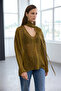 Trendyol Studio Yeşil Animal Yılan Desenli Şal Detaylı Transparan Dokuma Bluz TWOAW26BZ00275