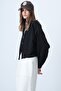 Women's Anthracite Stitch Detailed Textured Knitted Jacket Alc-X14656 - 4