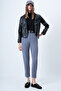 Gray High Waist Carrot Pants Alc-X11148 - 5