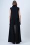Black Turtleneck Sleeveless Blouse and Wide-Leg Pants Set Alc-X14663 - 7